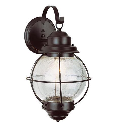 Catalina 1 Light 15 inch Black Outdoor Wall Lantern
