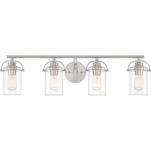 Emerson 4 Light 34 inch Brushed Nickel Vanity Light Wall Light
