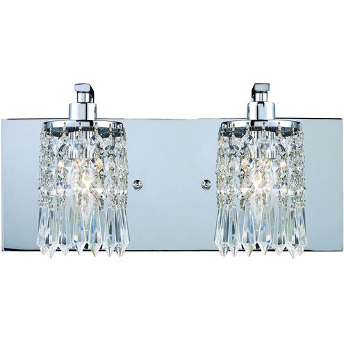 Optix 2 Light 14 inch Polished Chrome Vanity Light Wall Light