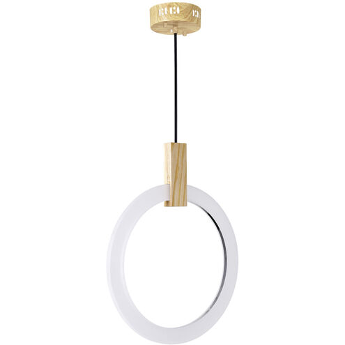 Anello LED 6 inch White Oak Down Pendant Ceiling Light