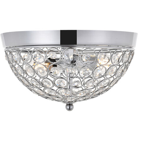 Taye 2 Light 10 inch Chrome Flush Mount Ceiling Light