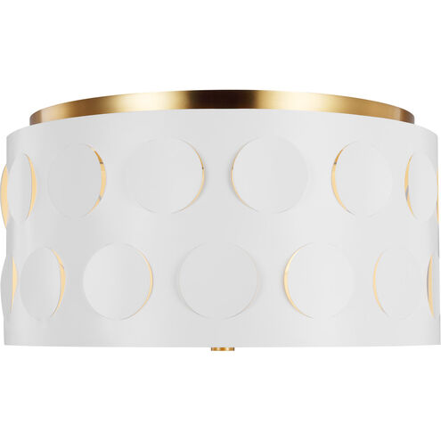 kate spade new york Dottie 3 Light 17.88 inch Burnished Brass Flush Mount Ceiling Light