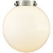 Nouveau 2 Beacon 1 Light 8 inch Polished Chrome Mini Pendant Ceiling Light in Incandescent, Matte White