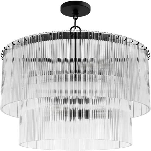 Ontario 6 Light 24 inch Matte Black Pendant Ceiling Light, Medium