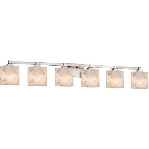 Alabaster Rocks LED 51.5 inch Brushed Nickel Vanity Light Wall Light in 4200 Lm LED, Oval