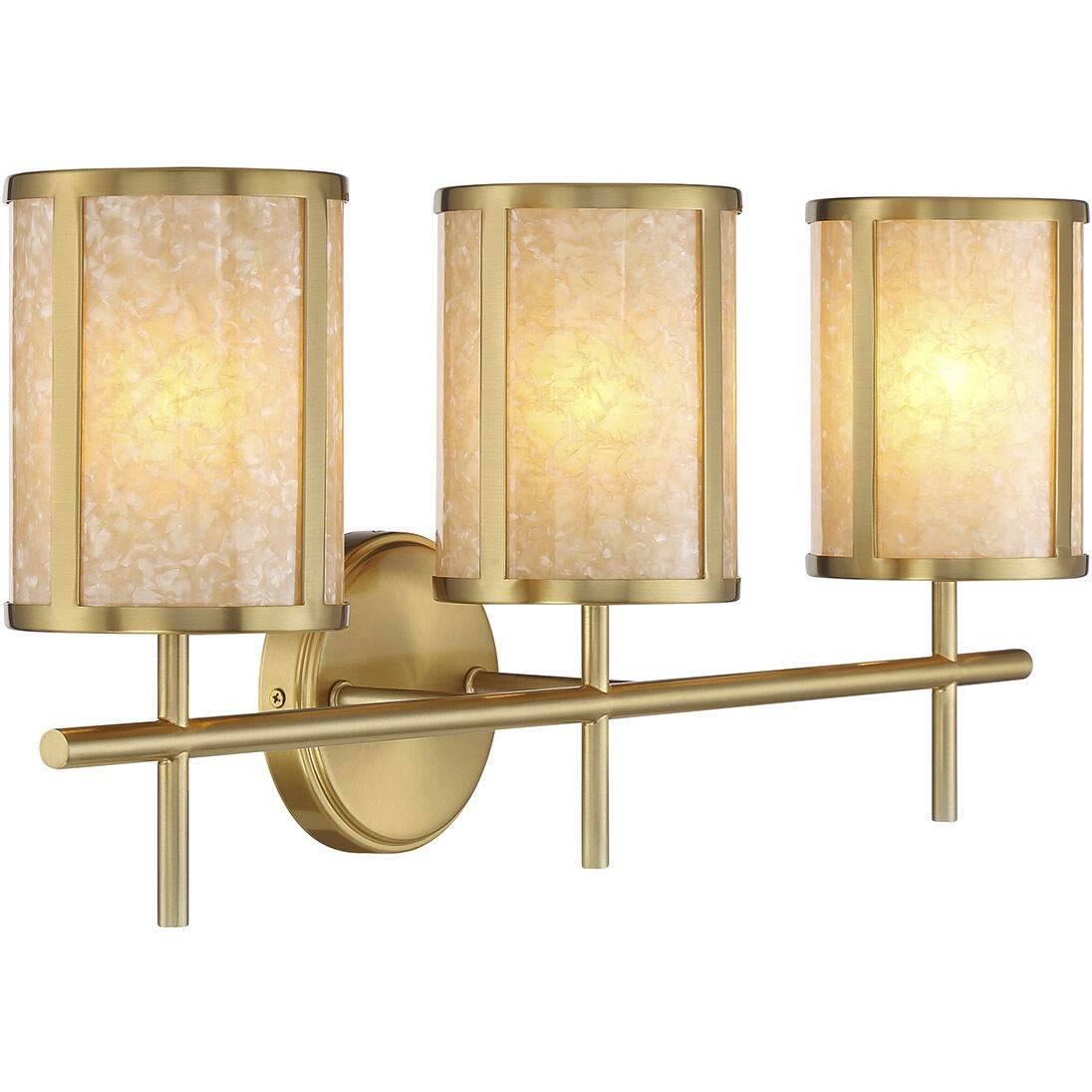 Camden 3 Light 24 inch Warm Brass Bath Wall Light