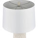 Penny 33 inch 150.00 watt White with Satin Nickel Table Lamp Portable Light, Set of 2