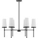 Haynes 6 Light 30 inch Matte Black Chandelier Ceiling Light