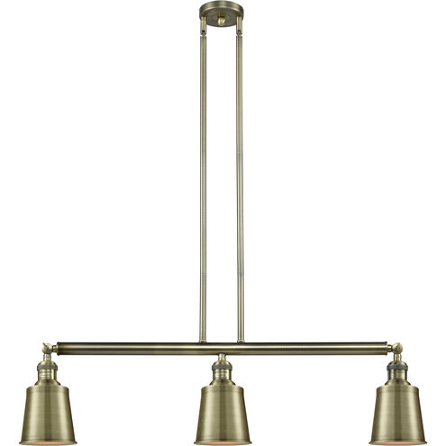 Franklin Restoration Addison LED 38 inch Antique Brass Island Light Ceiling Light, Franklin Restoration