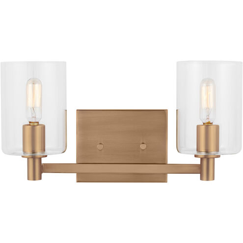 Fullton 2 Light 14.25 inch Satin Brass Bath Vanity Wall Light