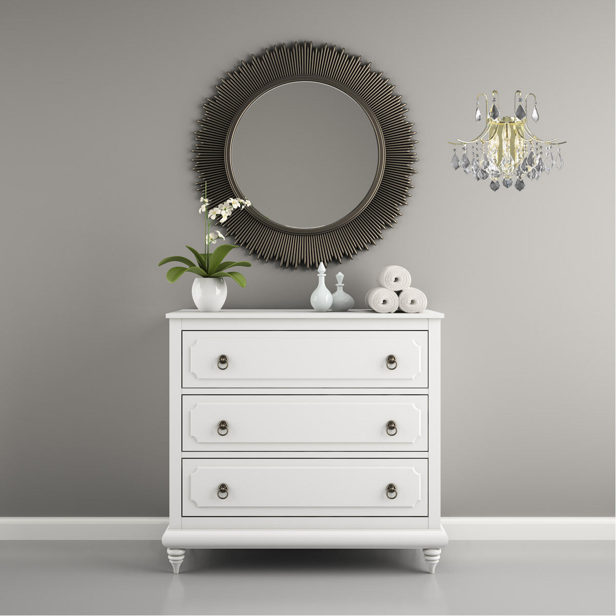 Amelia 3 Light 16 inch Gold Wall Sconce Wall Light