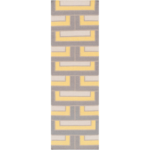 Paddington 36 X 24 inch Bright Yellow, Medium Gray, Light Gray, Khaki Rug