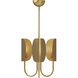 Alora Mood Seno 3 Light 15 inch Aged Gold Chandelier Ceiling Light in Steel Shade