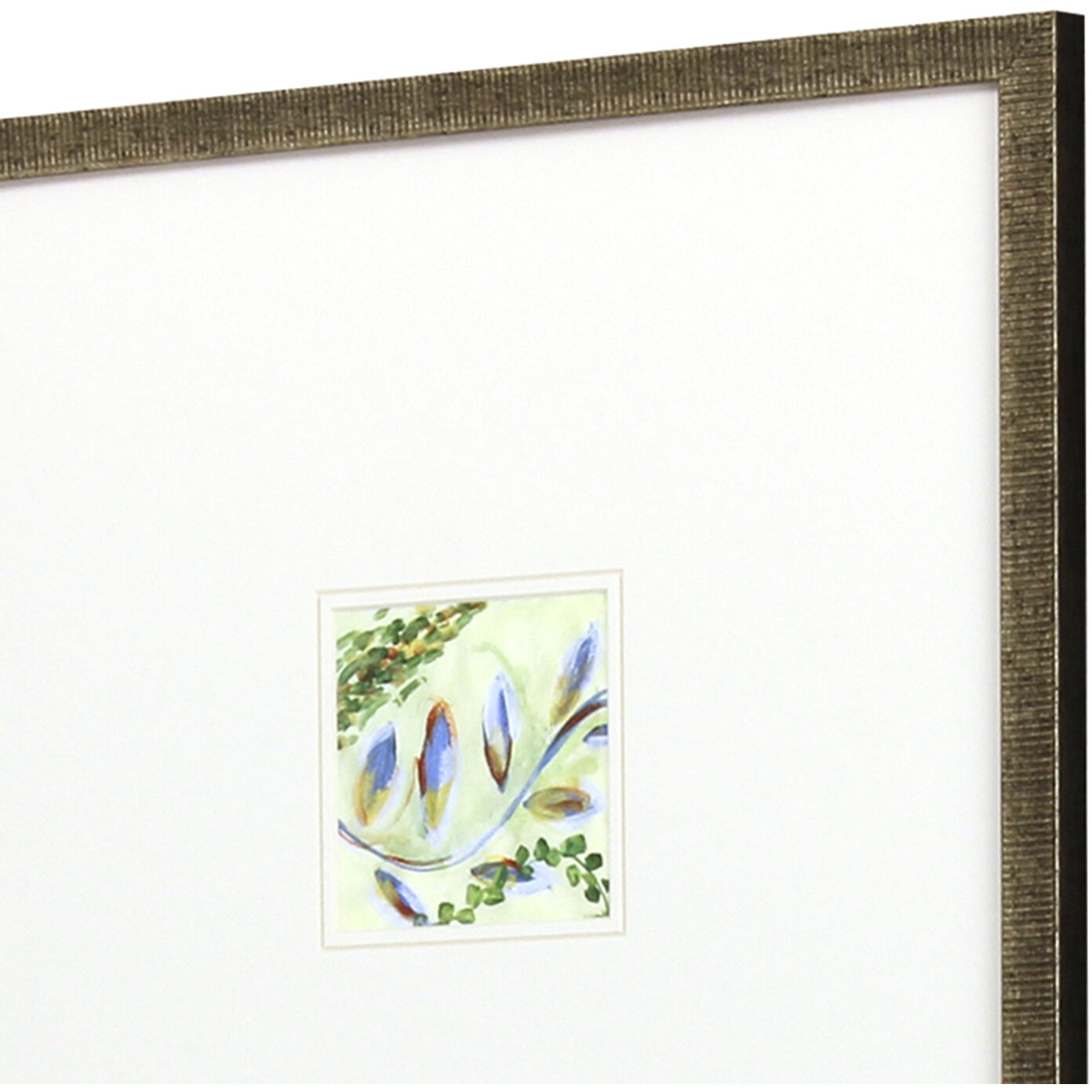Botanica Blue and Black and Green and Orange Framed Art