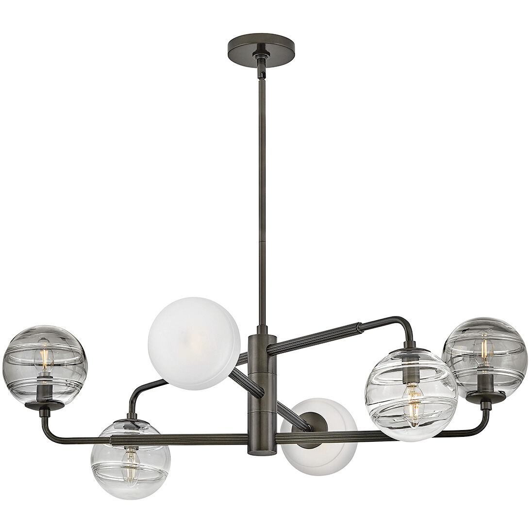 Oberon 6 Light 36.5 inch Black Oxide Chandelier Ceiling Light