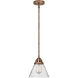 Nouveau 2 Cone LED 7.75 inch Antique Copper Mini Pendant Ceiling Light in Seedy