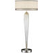 Allegretto 33 inch 60.00 watt Silver Table Lamp Portable Light in White Textured Linen