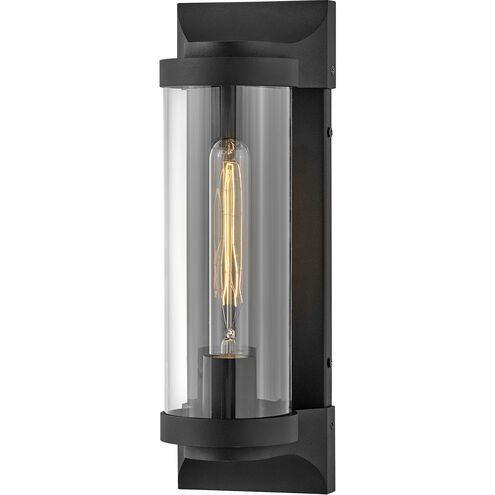 Pearson Outdoor Wall Mount Lantern in Textured Black, Non-LED