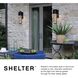 Shelter LED 12 inch Black Outdoor Wall Sconce