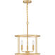 Abner 3 Light 14 inch Aged Brass Pendant Ceiling Light