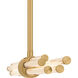 Talbott LED 46 inch Brushed Gold Linear Chandelier Ceiling Light, Large