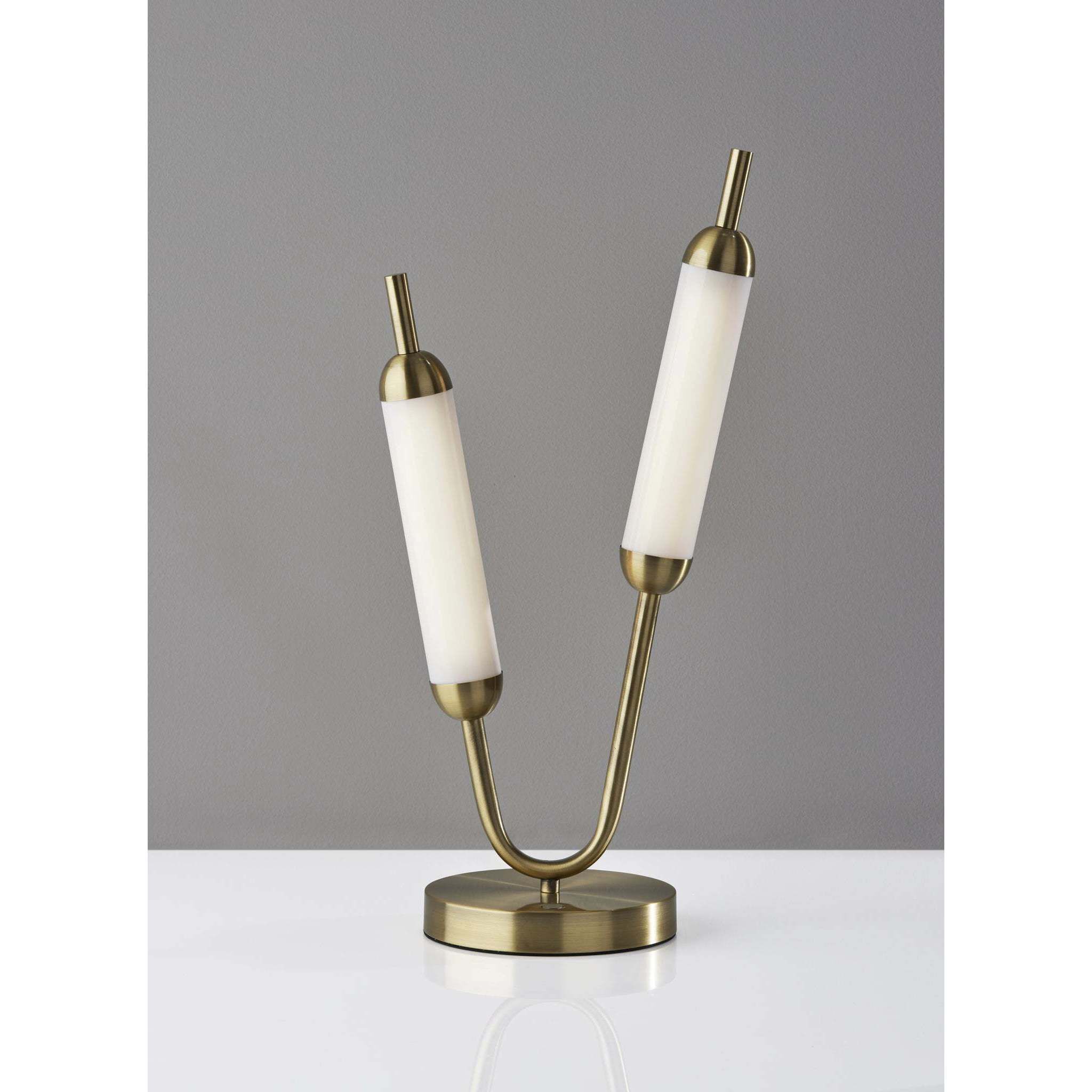 Pierce 22 inch 6.00 watt Antique Brass Table Lamp Portable Light