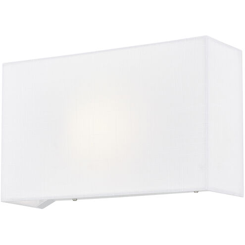 Textile Collection 1 Light 13 inch White ADA Wall Sconce Wall Light