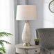 Poly 32.5 inch 100 watt Delnice Ivory Table Lamp Portable Light