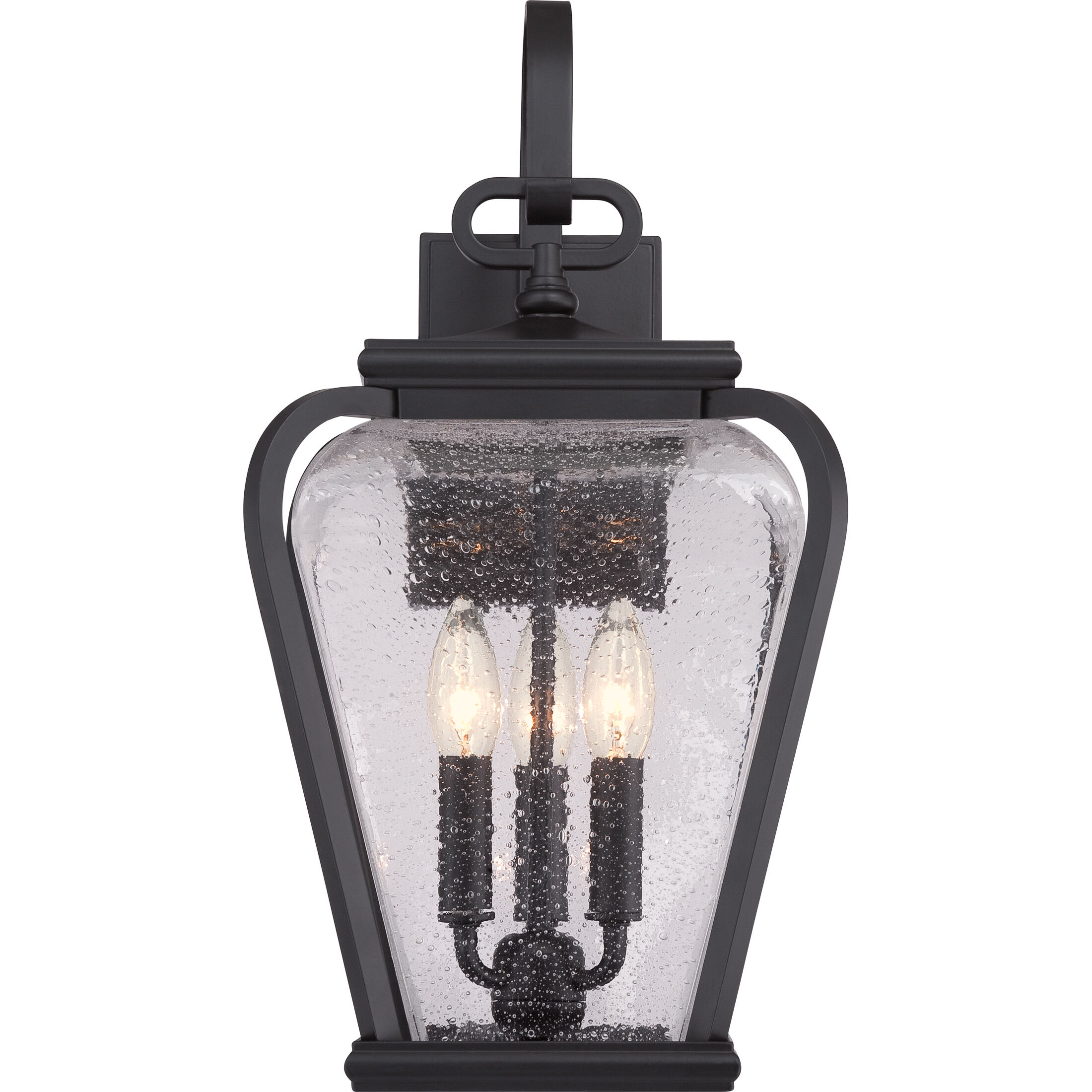 Province 3 Light 19 inch Mystic Black Outdoor Wall Lantern