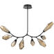 Aalto LED 47 inch Matte Black Linear Pendant Ceiling Light in 3000K LED, Optic Rib Bronze, Modern Branch
