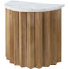 Piestra 24 X 22 inch Top: White; Base: Brown End Table