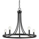 Sawyer 5 Light 25 inch Matte Black Chandelier Ceiling Light