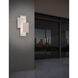 Offset Panels LED 20.75 inch Textured White Indoor-Outdoor Sconce