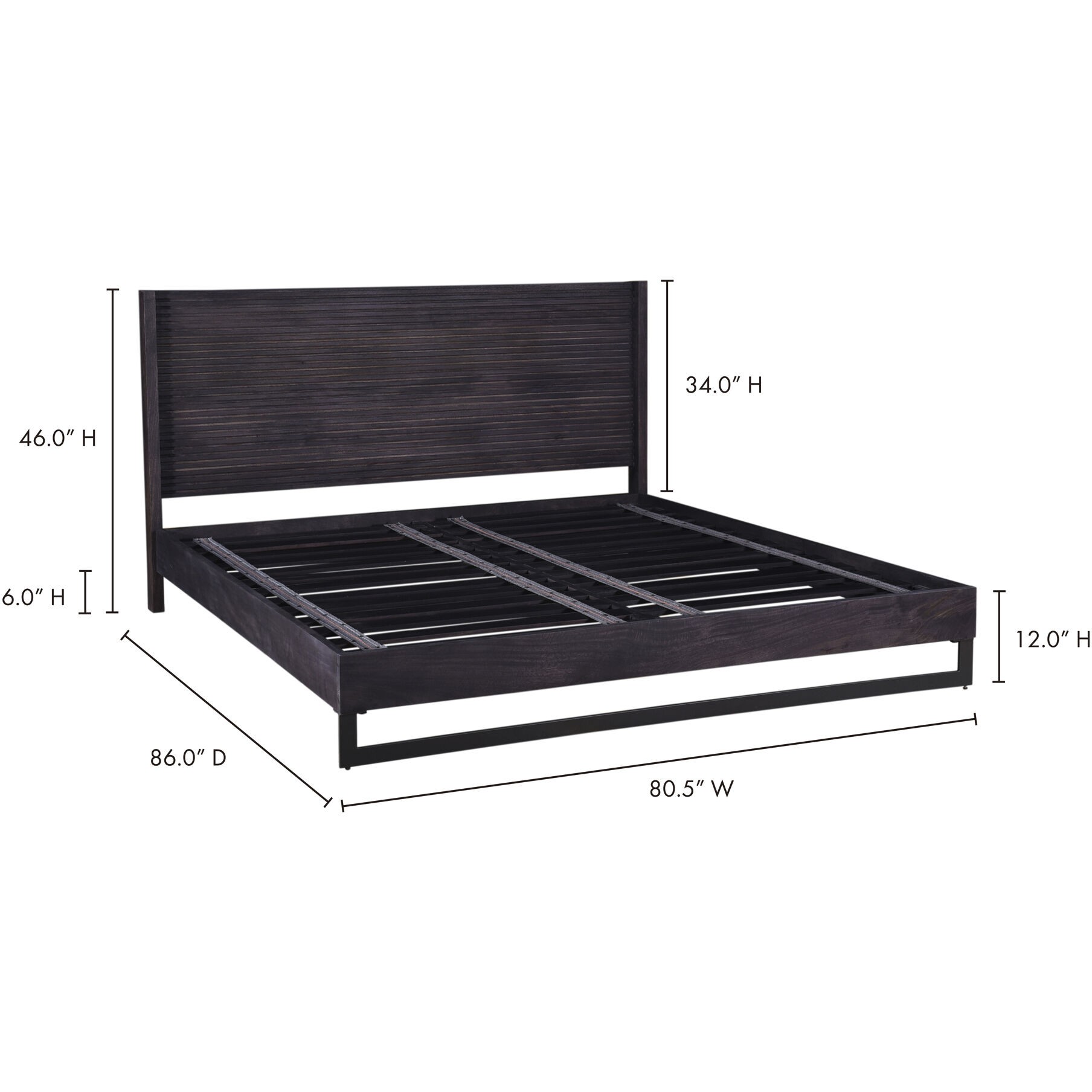 Paloma Grey Bed, King