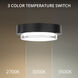 Kind LED 8 inch Black Flush Mount Ceiling Light in 2700K