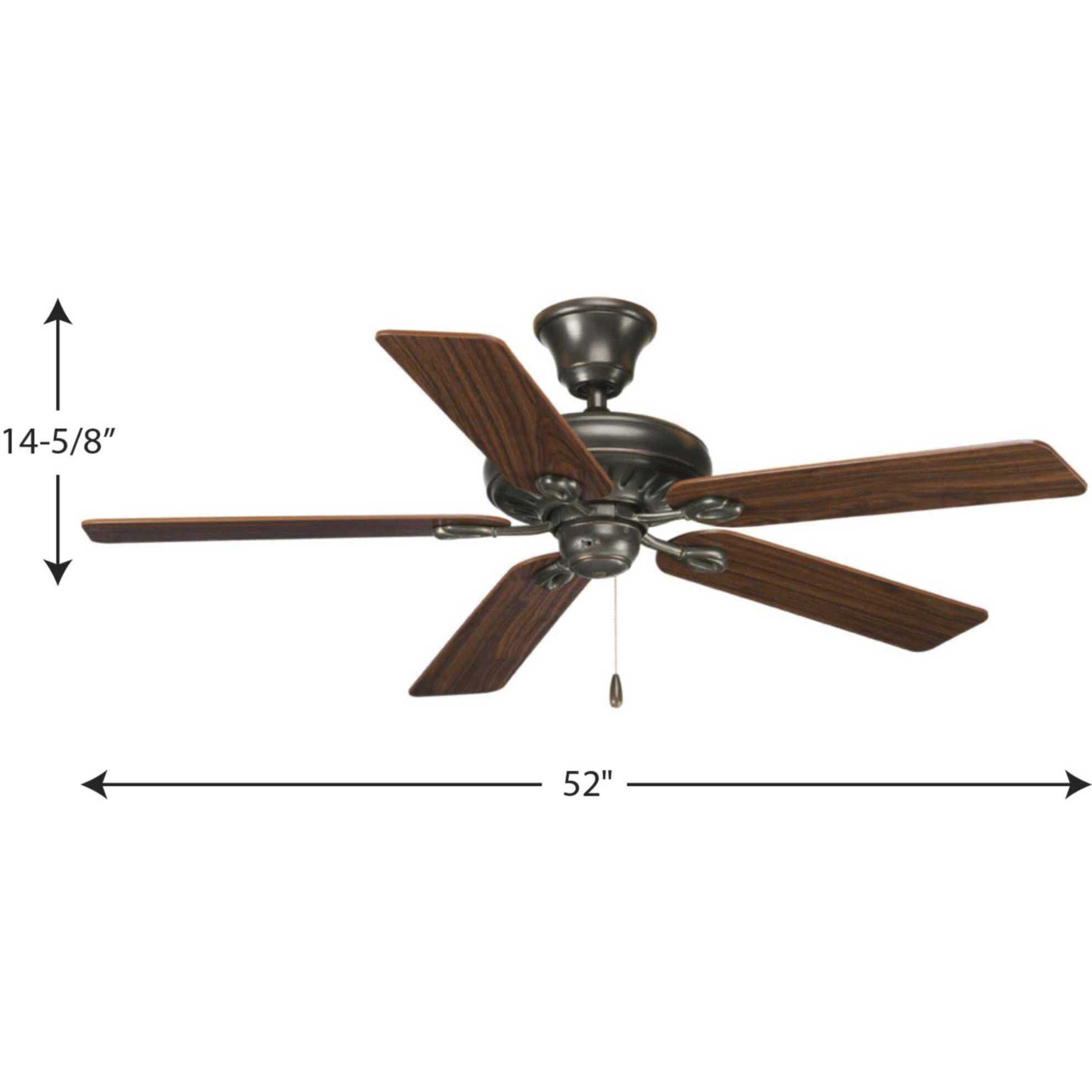 AirPro 52 inch Antique Bronze with Medium Cherry/Classic Walnut Blades Ceiling Fan