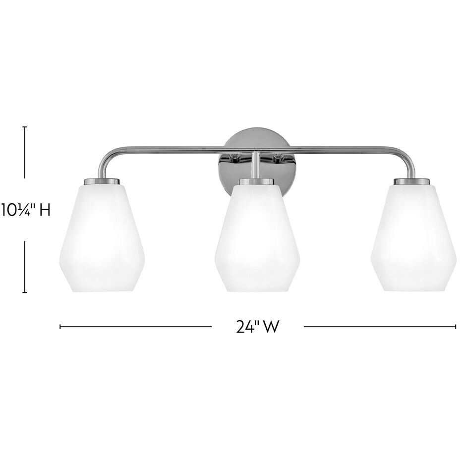 Gio LED 24 inch Chrome Bath Light Wall Light