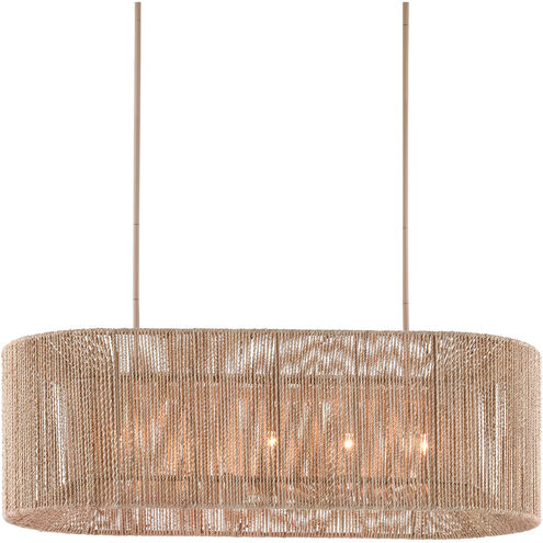 Mereworth 5 Light 42.25 inch Natural Rope/Beige Chandelier Ceiling Light