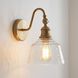Vintage 1 Light 9 inch Natural Brass Wall Sconce Wall Light