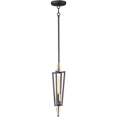 Wings 1 Light 5 inch Black/Satin Brass Single Pendant Ceiling Light