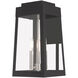 Oslo 3 Light 16 inch Black Outdoor Wall Lantern