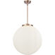 Franklin Restoration Beacon 3 Light 18 inch Antique Copper Statement Pendant Ceiling Light in Incandescent, Matte White