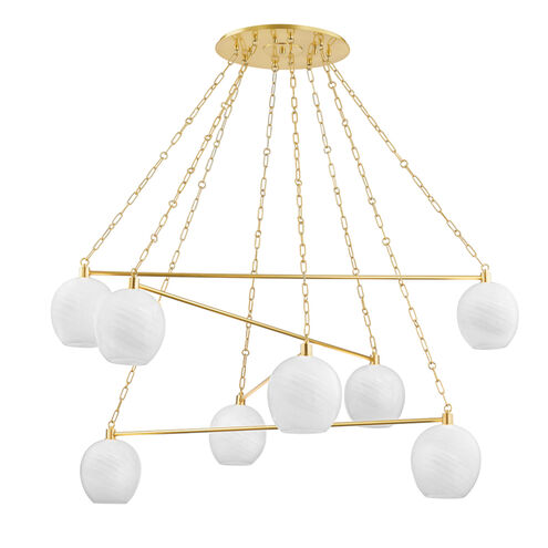 Asbury Park 8 Light 54.5 inch Aged Brass Chandelier Ceiling Light