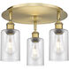 Clymer 3 Light 15.63 inch Brushed Brass Flush Mount Ceiling Light in Seedy