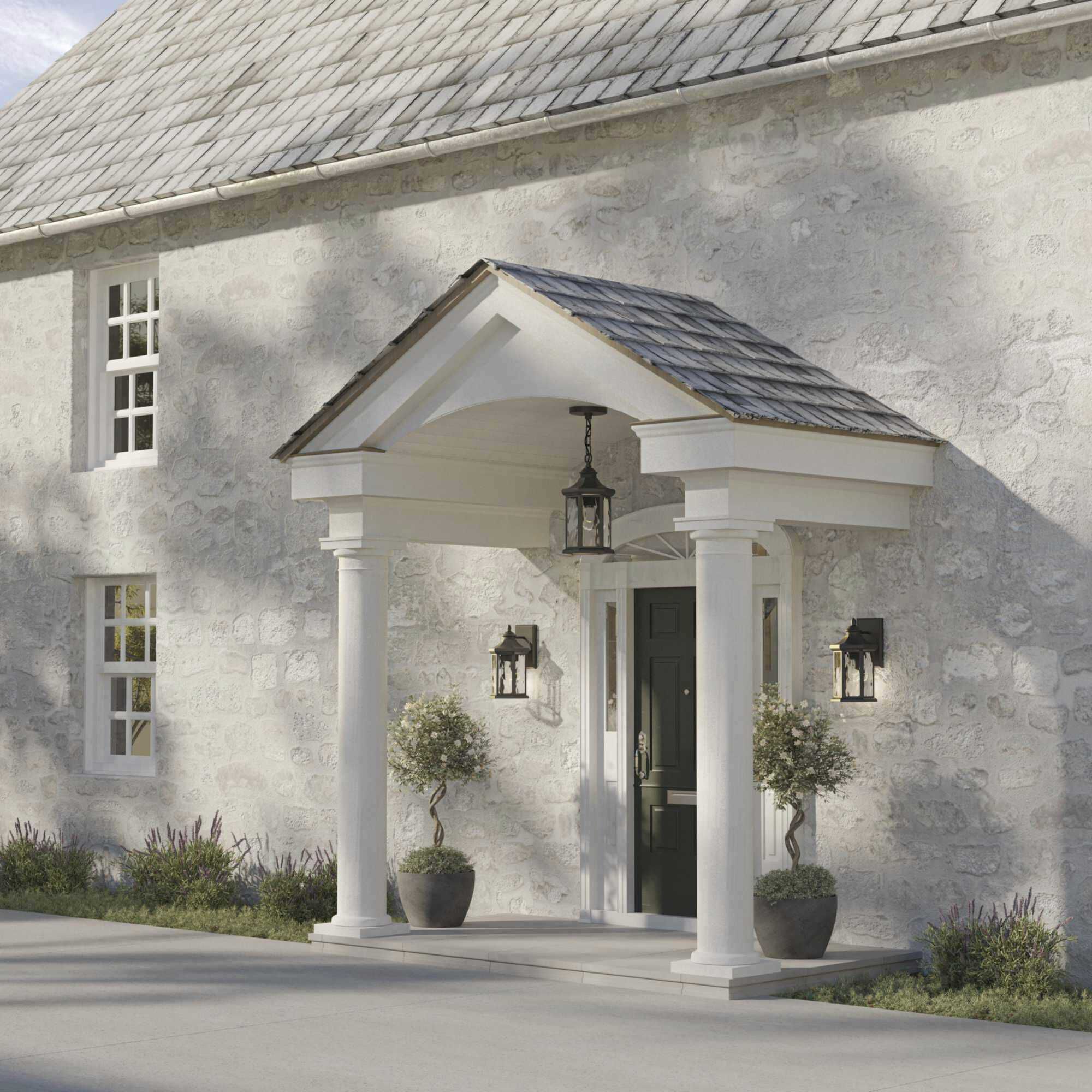 Edition 1 Light 7 inch Textured Black Outdoor Hanging Lantern