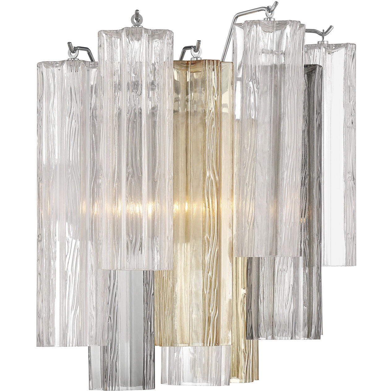 Addis Bath Wall Light in Tronchi Glass Autumn