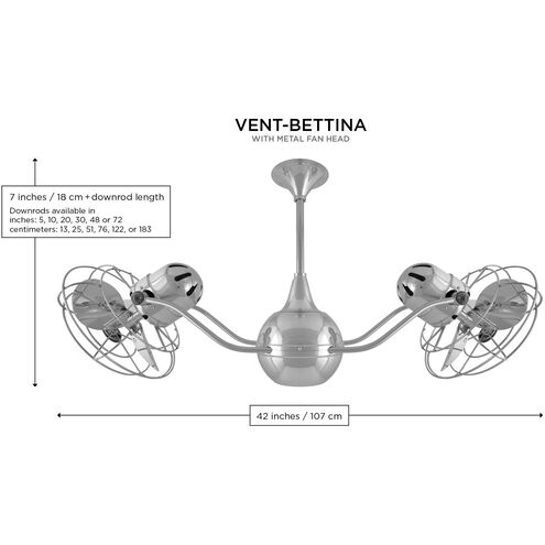Matthews-Gerbar Vent-Bettina 42 inch Brushed Nickel Ceiling Fan, Matthews-Gerbar