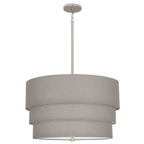 Decker 3 Light 24 inch Polished Nickel Pendant Ceiling Light in Smoke Gray
