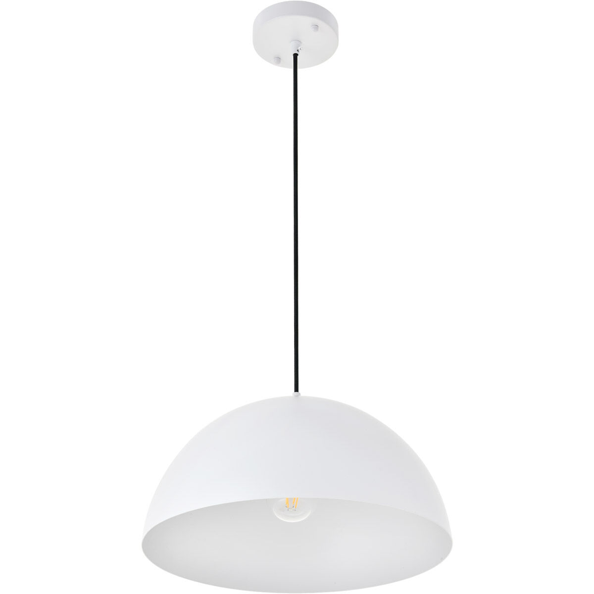 Forte 1 Light 14 inch White Pendant Ceiling Light