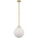 Chapman & Myers Parkington LED 14 inch Antique-Burnished Brass Globe Pendant Ceiling Light